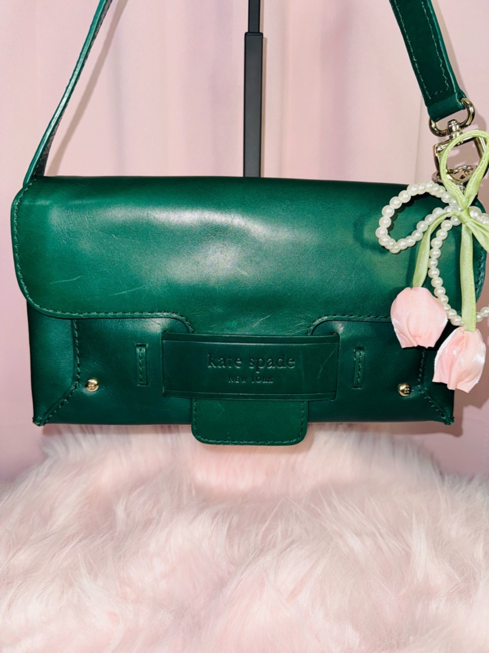 Authentic RARE Kate Spade Emerald Green Shoulder Bag/Clutch – STUNNING 💚